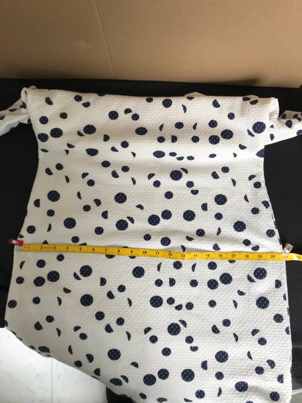 Michael Kors Creamy White Knit Dress w Polka Dots, Damaged Label, Size XL - Picture 9 of 11